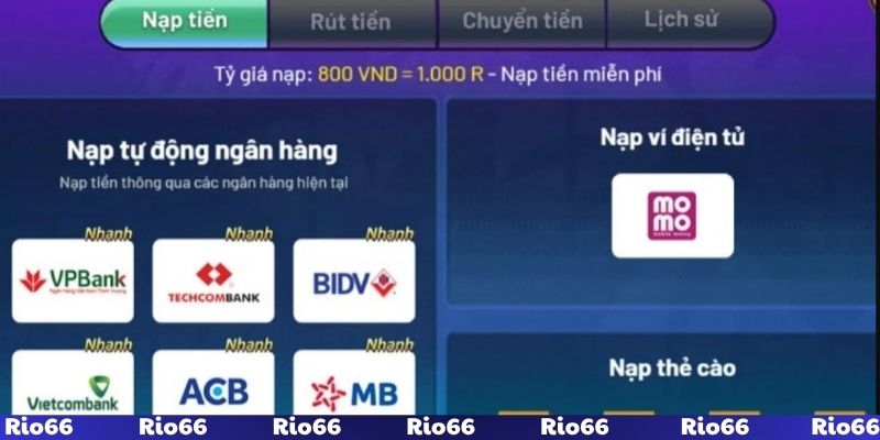 Rút tiền Rio66 với quy trình siêu dễ